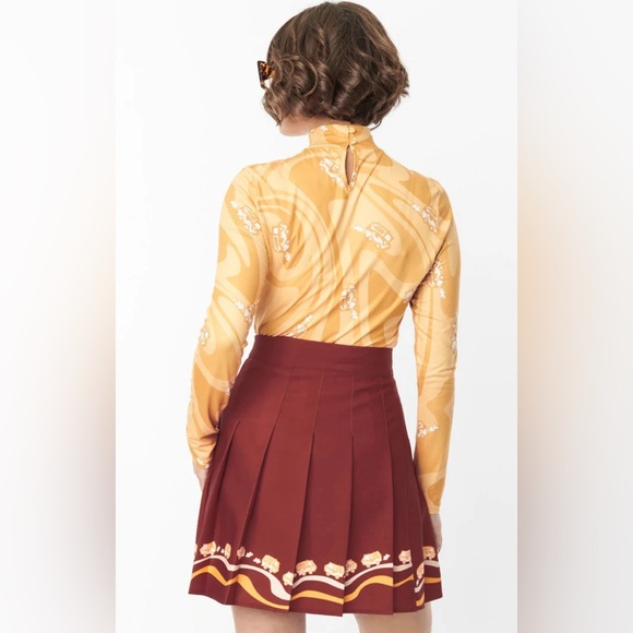 Scooby Doo x Smak Parlour Mystery Machine Border Mini Skirt, Maroon, M/6-8, NWT - Picture 3 of 7